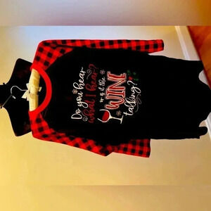 WINE CHRISTMAS SHIRT SIZE XL NWOT